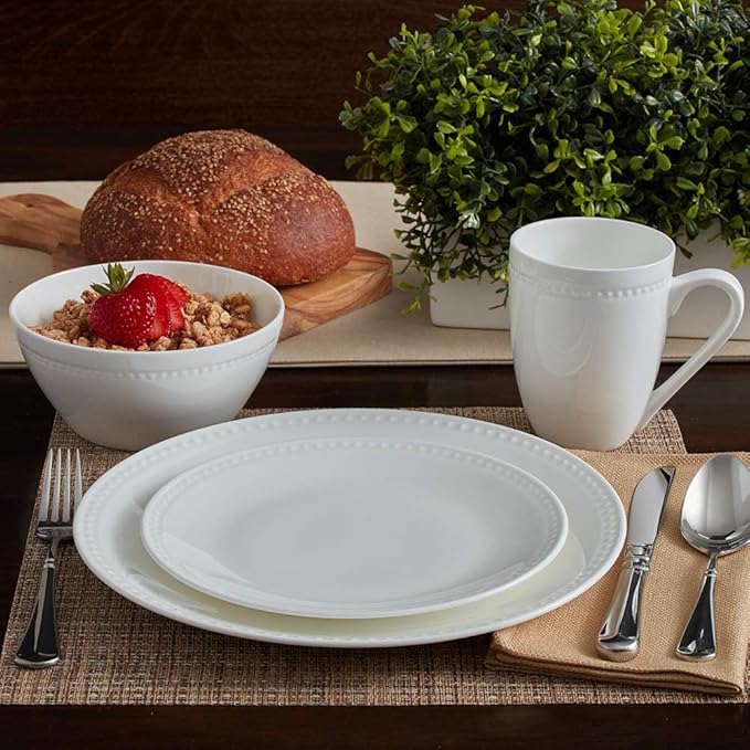 Mikasa 5224192 Loria 16-Piece Dinnerware Set Service for 4