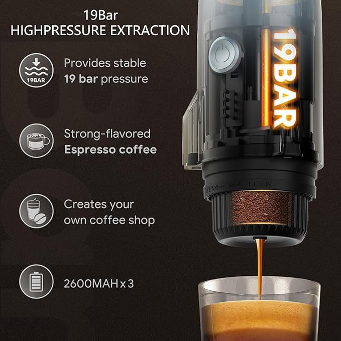 Espresso Machine and Rechargeable Coffee Pods Machine Texture Suitable for Quick Brewing Rechargeable Coffee Maker