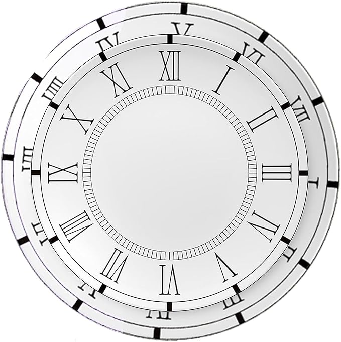 12 Piece Roman Clock Pattern Porcelain Dinnerware Set Luxury Dishes Set for 6 Dishwasher Safe Great for Party Wedding Housewarming and Hotel