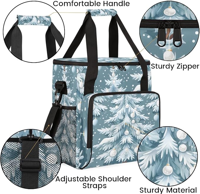 Graffiti Tree Christmas Coffee Maker Carrying Bag Travel Storage Bag Compatible with K-Mini or K-Mini Plus Single Serve Coffee Brewer Carrying Case with Multiple Pockets &amp Shoulder Strap