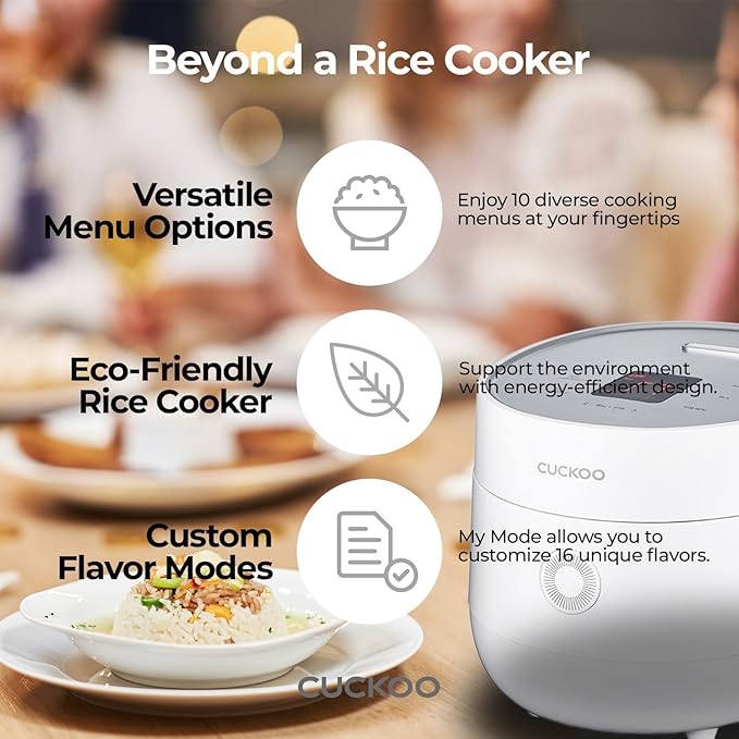 Small Rice Cooker - 6-Cup (Uncooked) Micom Rice Cooker | 13 Menu Options: Quinoa Oatmeal Brown Rice &amp More Touch-Screen Nonstick Inner Pot | White