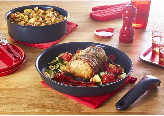 Tefal Ingenio Unlimited 28cm Frying Pan Stackable Space Saving Non-Stick Induction Black L7630632