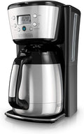 Black+Decker Thermal Coffee Maker 12 Cup Programmable Digital Controls Black And Silver CM2036SC