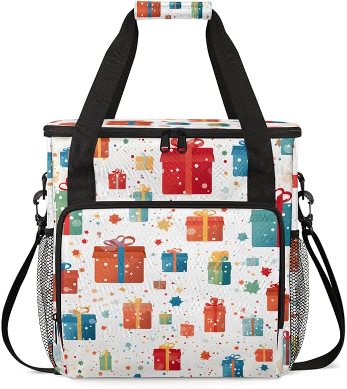 Christmas Gift Box Coffee Maker Carrying Bag Colorful Graffiti Travel Storage Bag Compatible with K-Mini or K-Mini Plus Single Serve Coffee Brewer Carrying Case with Pockets &amp Shoulder Strap