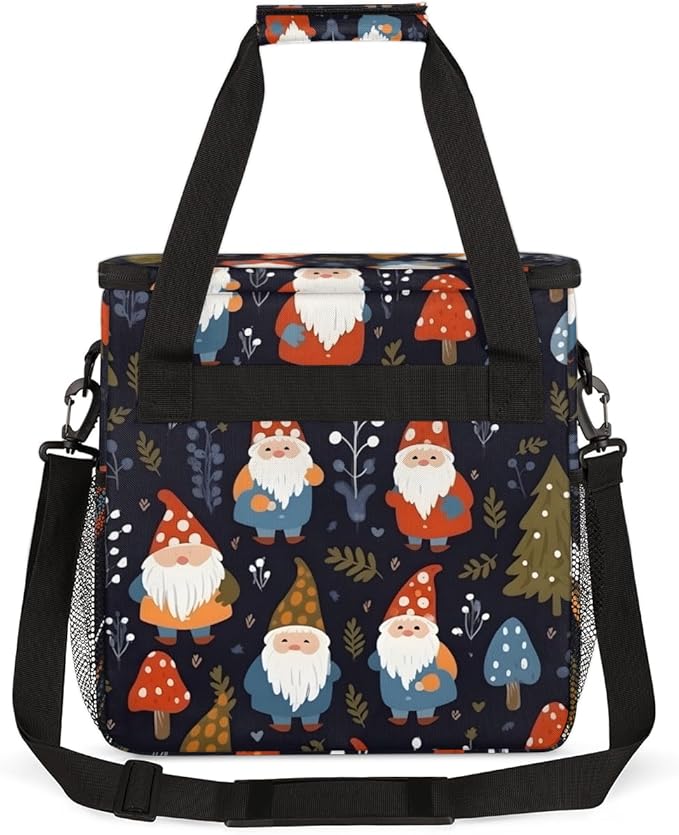 Santa Claus Coffee Maker Carrying Bag Christmas Tree Travel Storage Bag Compatible with K-Mini or K-Mini Plus Single Serve Coffee Brewer Carrying Case with Multiple Pockets &amp Shoulder Strap