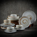 Dinnerware Sets Porcelain Bowls and Plates Sets Ceramic Dinnerware Set Retro 16 Pcs Stoneware Dishes Set for 4 Plate/Bowl Tableware Comb