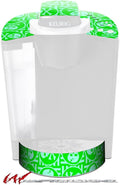 Decal Style Vinyl Skin compatible with Keurig K40 Elite Coffee Makers Skull Patch Pattern Green (COFFEE MAKER NOT INCLUDED)