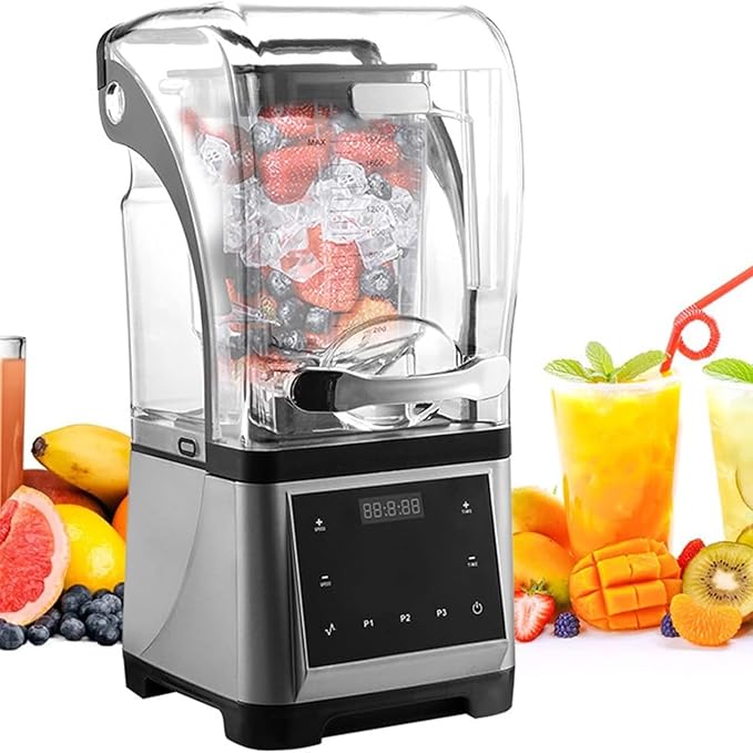 Smoothie Blender1800W Commercial Countertop Multiple Speed Smoothie Blender1.6L High Speed Smoothie MakerHousehold Quiet Blenderfor Puree Crush Ice Smoothies