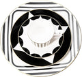 European Style Dinnerware Set Service for 2 Bone China Dinnerware Sets Unbreakable Porcelain Dinner Sets Coffee Cup and Saucer Tableware Set Steak Dinner Plates Dish Set Black copper coin-11