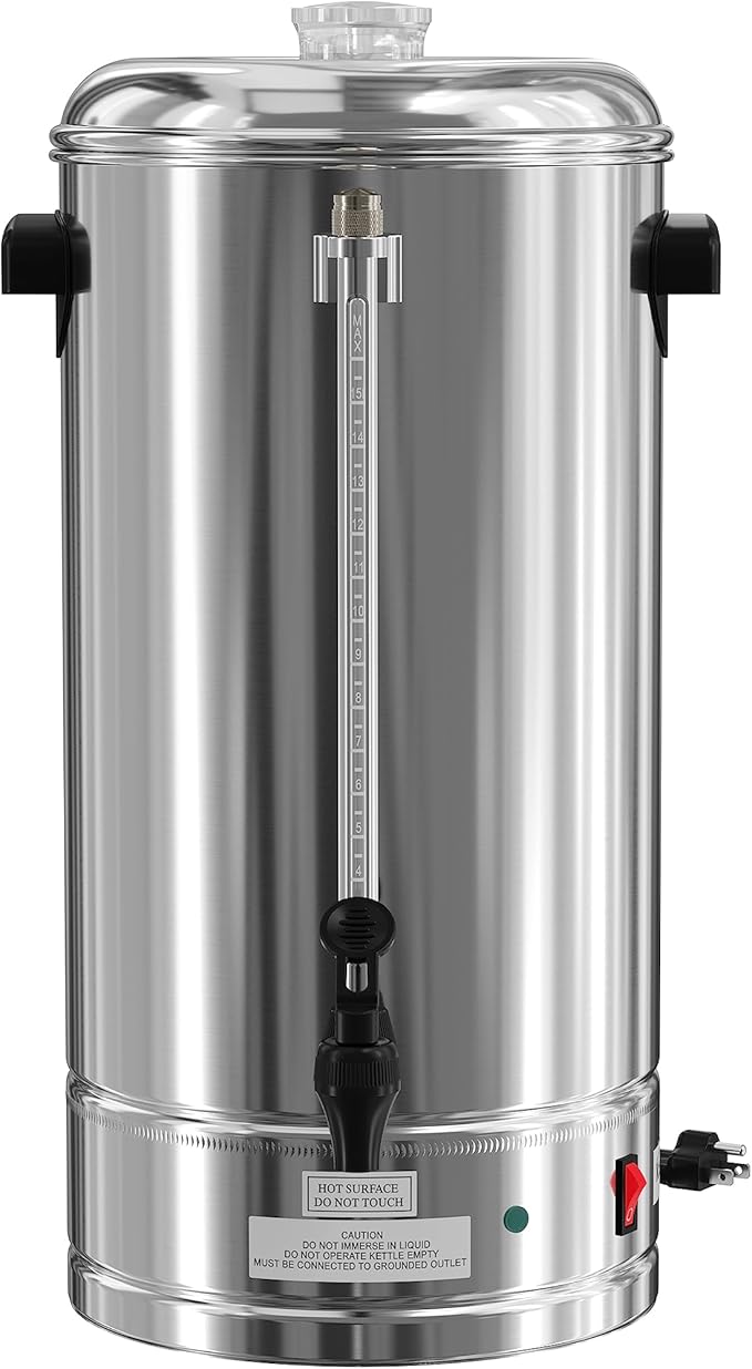 KoolMore Electric Percolator Coffee Maker 100-Cup 500 oz. Pot in Stainless Steel with Double Wall Insulation for Office Breakrooms Catering and Events and Dripless Faucet (KM-CCP100)