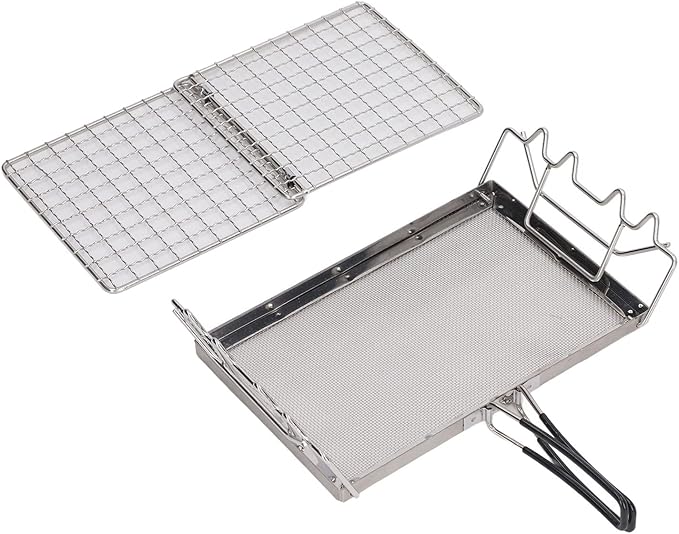 Stable Structure Folding Gas Toaster Stainless Steel Camping Stove Toaster Portable Outdoor for Camping Wearable with Stable Structure Suitable for Different