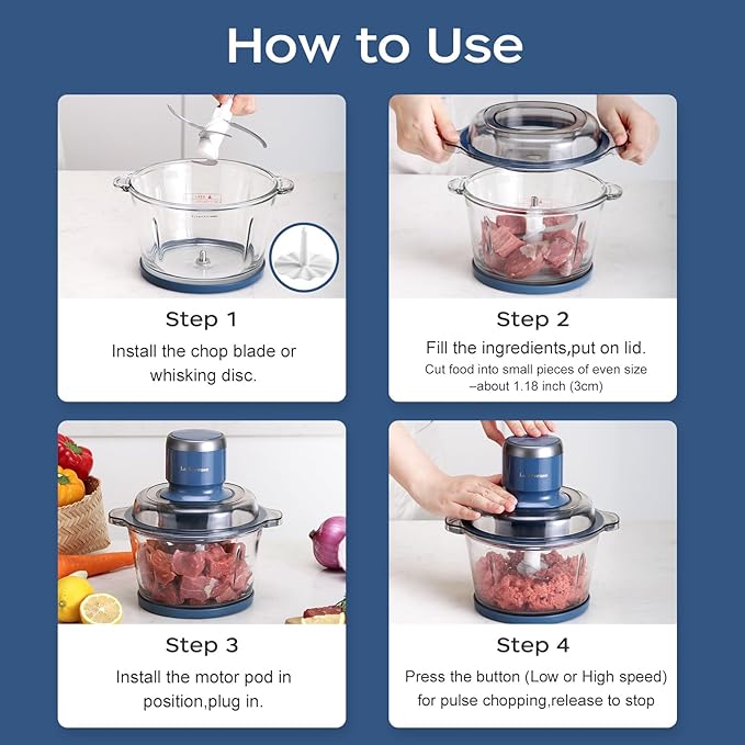 La Reveuse 400W Stainless Steel Smoothie Blender + La Reveuse 7-Cup Food Chopper
