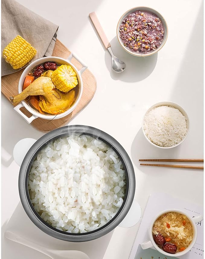 Rice Cooker &amp Steamer 2/3/4/5/6L Large Capacity 5 Layers Thickened Iron Alloy Non-Stick Liner for Family Dormitory 1~10 People Rice Cooker(3L)