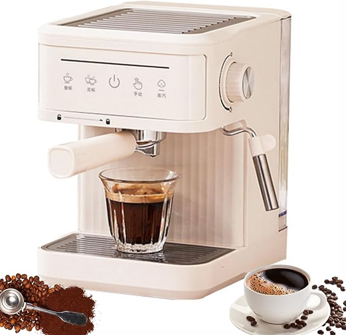 Espresso Machine 20 Bar Semi Automatic Coffee Makers With Milk Frother Steam Wand Touch Screen 60 Oz Water Tank Coffee Machine For Home Latte Machine Gifts For Coffee LoverMilkyWhite