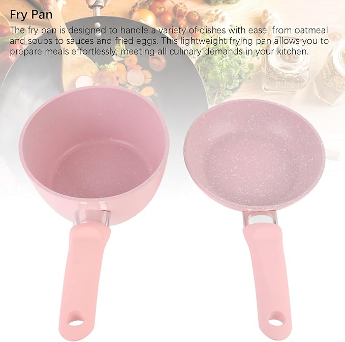 Pots and Pans Set Aluminum Alloy Non Stick Kitchen Cookware Set with Frying Pan and Soup Milk Pot for Electric Ceramic Stove Even Heating Easy to Clean