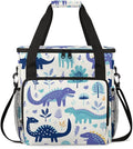 Cartoon Dinosaur Coffee Maker Carrying Bag Portable Travel Storage Tote Bag Compatible with K-Mini or K-Mini Plus Single Serve Coffee Brewer Carrying Case with Multiple Pockets &amp Shoulder Strap