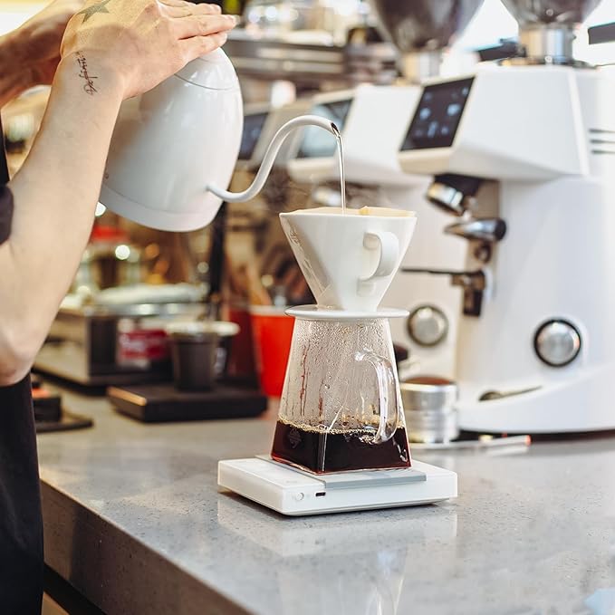 Pour Coffee Dripper Set Manual Drip Coffee-Maker Glass Carafe White Coffee Dripper Coffee Filters 9917-C001-064