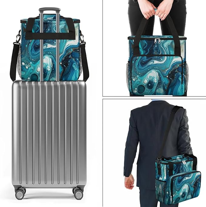 Marble Ocean Coffee Maker Carrying Bag for Keurig K-Mini or K-Mini Plus Storage Portable Coffee Maker Travel Bag