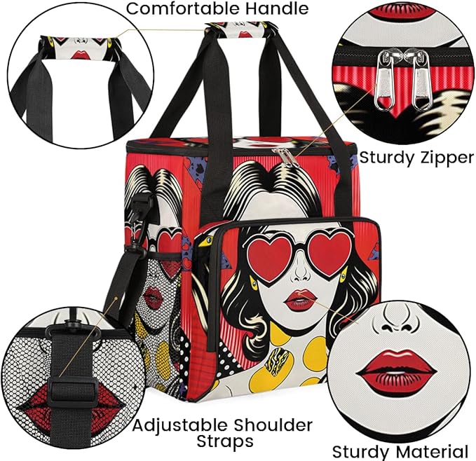 Coffee Maker Carrying Bag Heart Girl Single Cup Coffee Maker Travel Bag Compatible with Keurig K-Mini or K-Mini Plus Portable Storage Bag with Shoulder StrapAZ-190