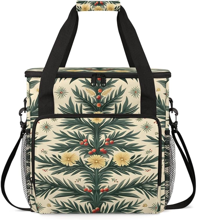 Christmas Festivals Coffee Maker Carrying Bag Mystical Tree Travel Storage Bag Compatible with K-Mini or K-Mini Plus Single Serve Coffee Brewer Carrying Case with Multiple Pockets &amp Shoulder Str