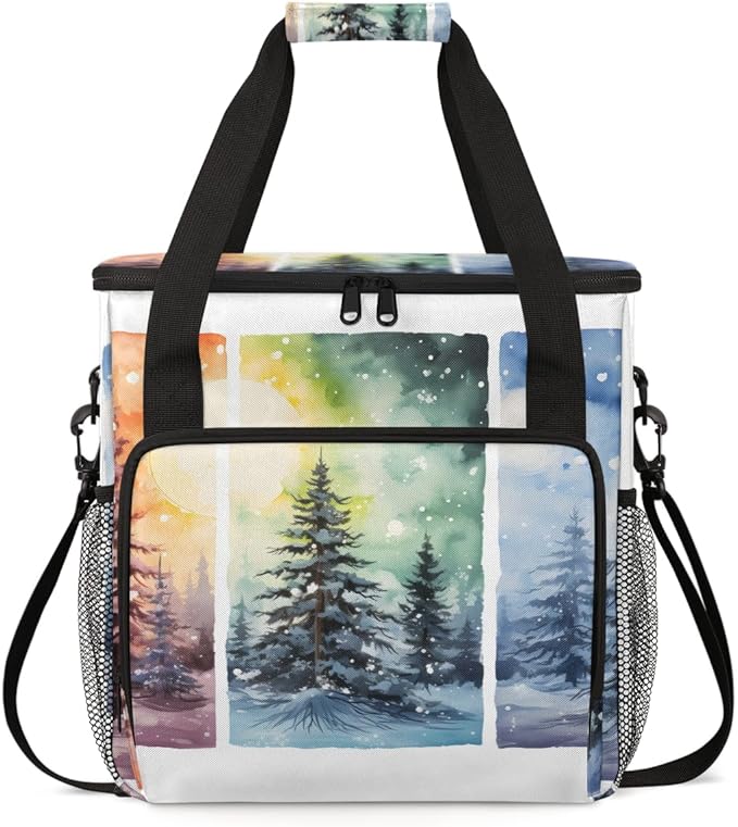 Magic Christmas Tree Coffee Maker Carrying Bag Portable Travel Storage Tote Bag Compatible with K-Mini or K-Mini Plus Single Serve Coffee Brewer Carrying Case with Multiple Pockets &amp Shoulder St