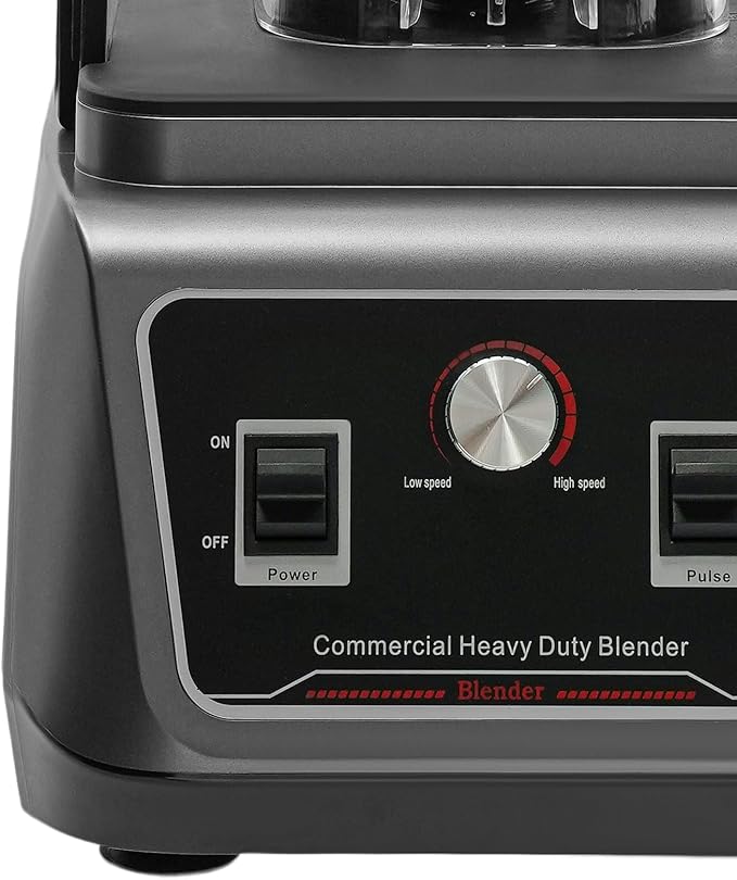 Multifunctional Blender 10.63x11.42x19.29in 2200w Professional Heavy Duty blender Machine 67.6oz Commercial Six-Blade Blender with 5mm Soundproof Shield Speed Control Knob 23000rpm Black