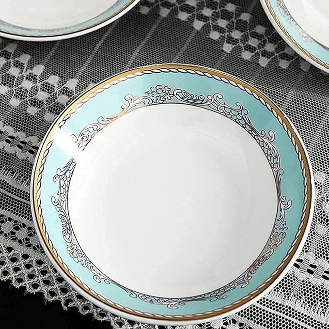 Dinnerware Sets Dish SetCeramics56-Piece Set Fine Bone China Porcelain Bowl and Plate Set Kitchen Tableware Gift