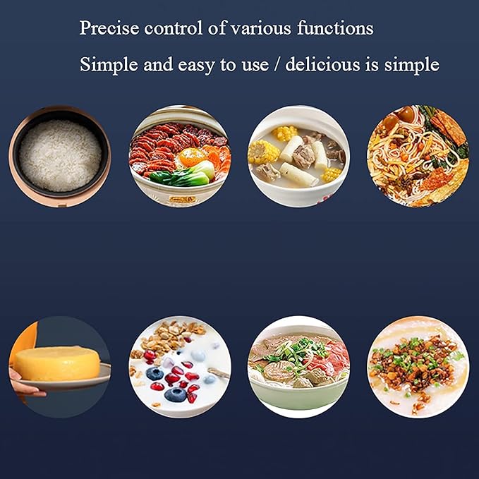 Rice Cooker 6-Layer Gathering Energy Non-Stick InnerReservation Rice Cooker for Family Dormitoryfor 2-4 People
