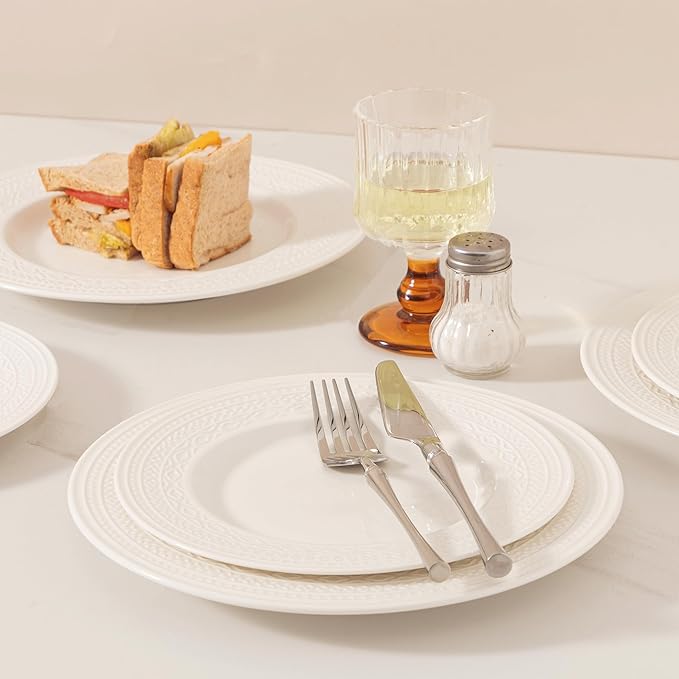 Dinnerware sets plates and bowls sets modern platesCeramic Dinnerware Sets12 Pieces Porcelain Lightweight PlatesScratch Resistant Dish Set (style - 15 4 - Set (12pcs))
