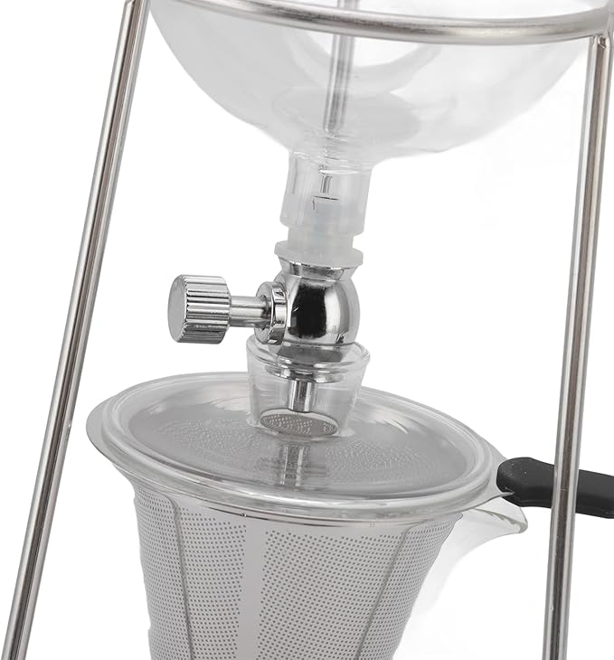 Cold Brew Drip Coffee Maker 21Oz/600Ml Iced Coffee Cold Brew Drip Tower Coffee Maker with Stainless Steel Filter and 100 Filter Paper Dripper Iced Coffee Brewer Maker