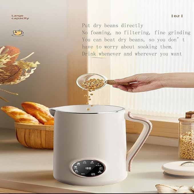 8 in 1 Nut Milk MakerAutomatic Soya Milk Machine Electric Wall Breaking Machine Food BlenderDelay StartKeep WarmBoil Water