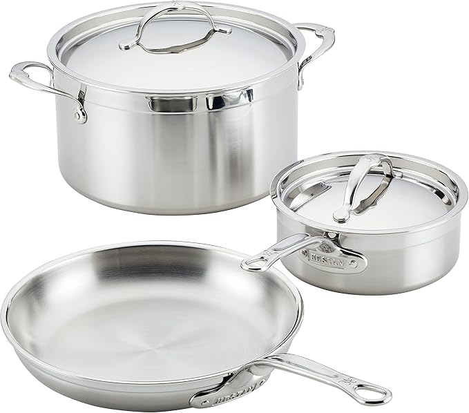 Hestan ProBond - Professional Clad Stainless Steel 5-Piece Ultimate Cookware Set Induction Compatible