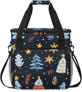 Mystical Tree Coffee Maker Carrying Bag Christmas Festivals Travel Storage Bag Compatible with K-Mini or K-Mini Plus Single Serve Coffee Brewer Carrying Case with Multiple Pockets &amp Shoulder Str