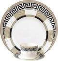 Black Gold Dinner Plates with Teacup and Saucer for 6 24 Pieces Premium Dinnerware Set Bone China Dishes Set for Kitchen Business Banquet Mother's Day Birthday