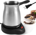 Turkish Coffee Pot 600ml Turkish Coffee Maker 5 to 6 Cups Capacity 110V Stainless Steel Electric Coffee Machine with Handle for Home Kitchen &amp Travel - Quick Brew