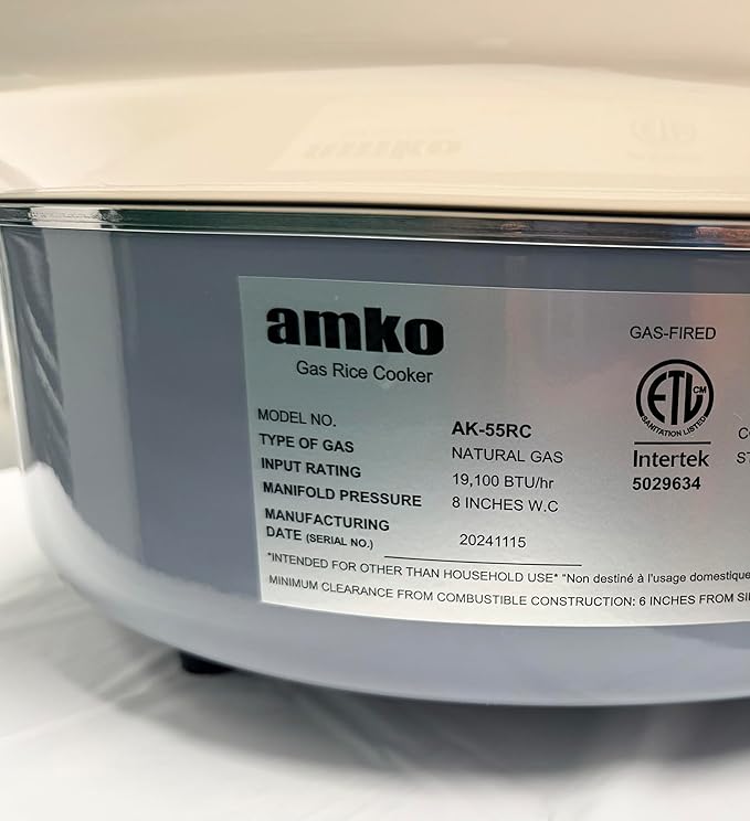 Amko Ak-55rc 55 Cups Natural Gas (LNG) Rice Cooker