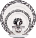European Style Dinnerware Set Service for 2 Bone China Dinnerware Sets Unbreakable Porcelain Dinner Sets Coffee Cup and Saucer Tableware Set Steak Dinner Plates Dish Set (8Pcs)