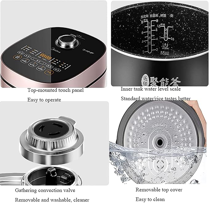 Rice Cooker Household Multi-Function Rice Cooker 6-Layer Thicken Non-Stick Liner24H Reservation and Heat Preservation