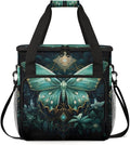 Gothic Butterfly Coffee Maker Carrying Bag Modern Butterfly Travel Storage Bag Compatible with K-Mini or K-Mini Plus Single Serve Coffee Brewer Carrying Case with Multiple Pockets &amp Shoulder Str
