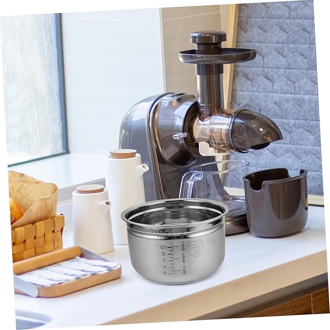 1set Stainless Steel Electric Cooker Inner Pot with Rice Draining Basket Efficient Water Drainage for Fluffy Rice Soup Separation Design Easy to Clean Cookware for Electric Hot Pot