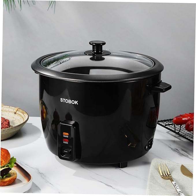 VILLCASE Electric Rice Cooker with Clear Lid Portable Multi-functional Stew Pot for Camping and Travel Space-saving Personal Cooker with US Plug for Rice Soups Oatmeal and Steamed