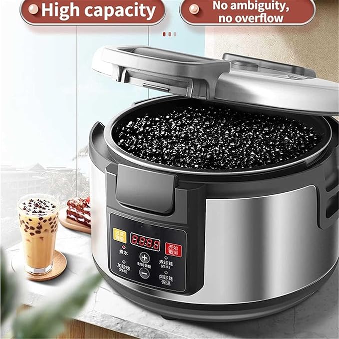 16L Commercial Pearl CookerFully Automatic Pearl Pot Pearl Tapioca Cooker Pearl Maker Non-Stick Sago Cooker for Boba Tea &amp Bubble Tea &amp Milk TeaN