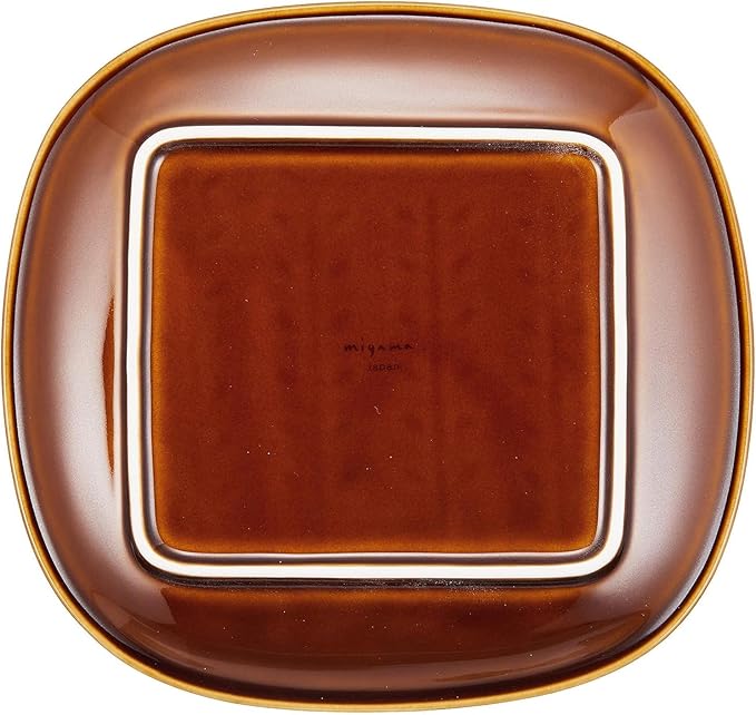 Mino Ware 58-126-231 Miyama Gift Set Dinnerware Set Plate Bread Plate 7.1 x 7.1 inches (18 cm) Pair of 2 Branch Pattern (Ivory Glaze x 1 each) Crust Crust Wedding Gift Housewarming Gift Made