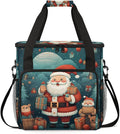 Colorful Santa Claus Coffee Maker Carrying Bag Bright Santa Claus Travel Storage Bag Compatible with K-Mini or K-Mini Plus Single Serve Coffee Brewer Carrying Case with Pockets &amp Shoulder Strap