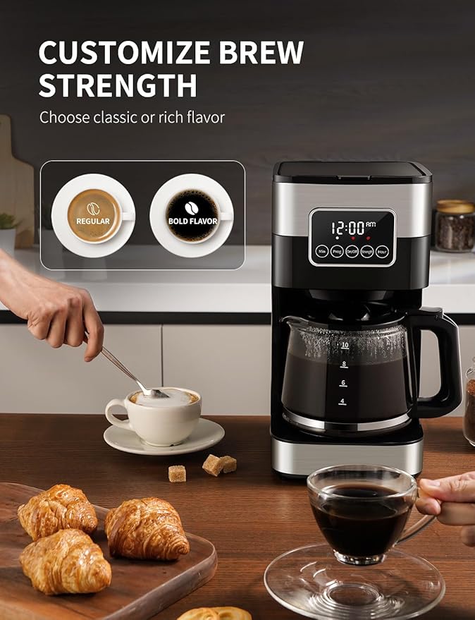 SHARDOR Professional Conical Burr Coffee Grinder 10-Cup Programmable Coffee Maker
