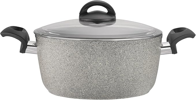BALLARINI Parma by HENCKELS 10-pc Nonstick Pot and Pan Set Made in Italy Set includes fry pans saucepans sauté pan and Dutch oven with lidGray