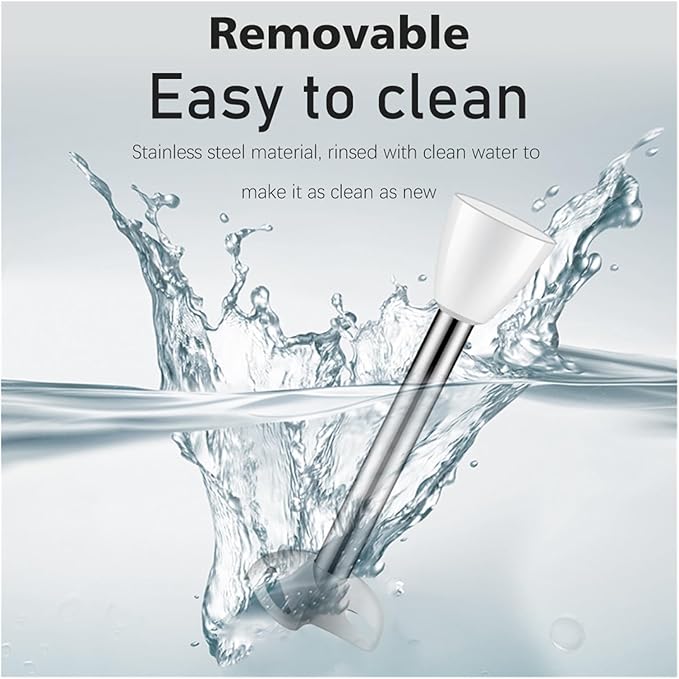 Fit for Electric Hand Blender - Detachable Kitchen Mixer with Stainless Steel Blade for Smoothies Soups and More(White)