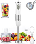 Immersion Blender Handheld 1000W 5 in 1 Corded Stick Hand Blender Kitchen with 12 Speed BPA-Free Mixing Beaker Chopper Whisk Milk Frother Perfect Emulsifier for Soup Baby Food Sauce Puree