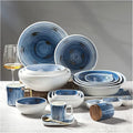 Porcelain Dinnerware Sets Plates and Bowls Sets 43pcs Ceramics Dinnerware Sets Creative Blue Sky Series Dinner Plates Complete Porcelain C