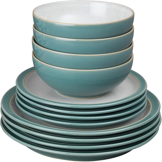Denby Elements Fern Green 12 Pc Tableware Set